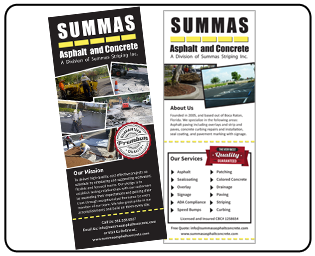 Summas Asphalt and Concrete Rack Card